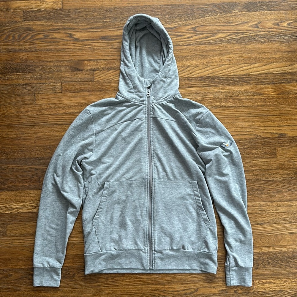 Men’s Gray Vapor Wear Lightweight Cotton Full Zip Hoodie